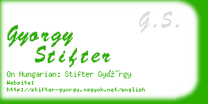 gyorgy stifter business card